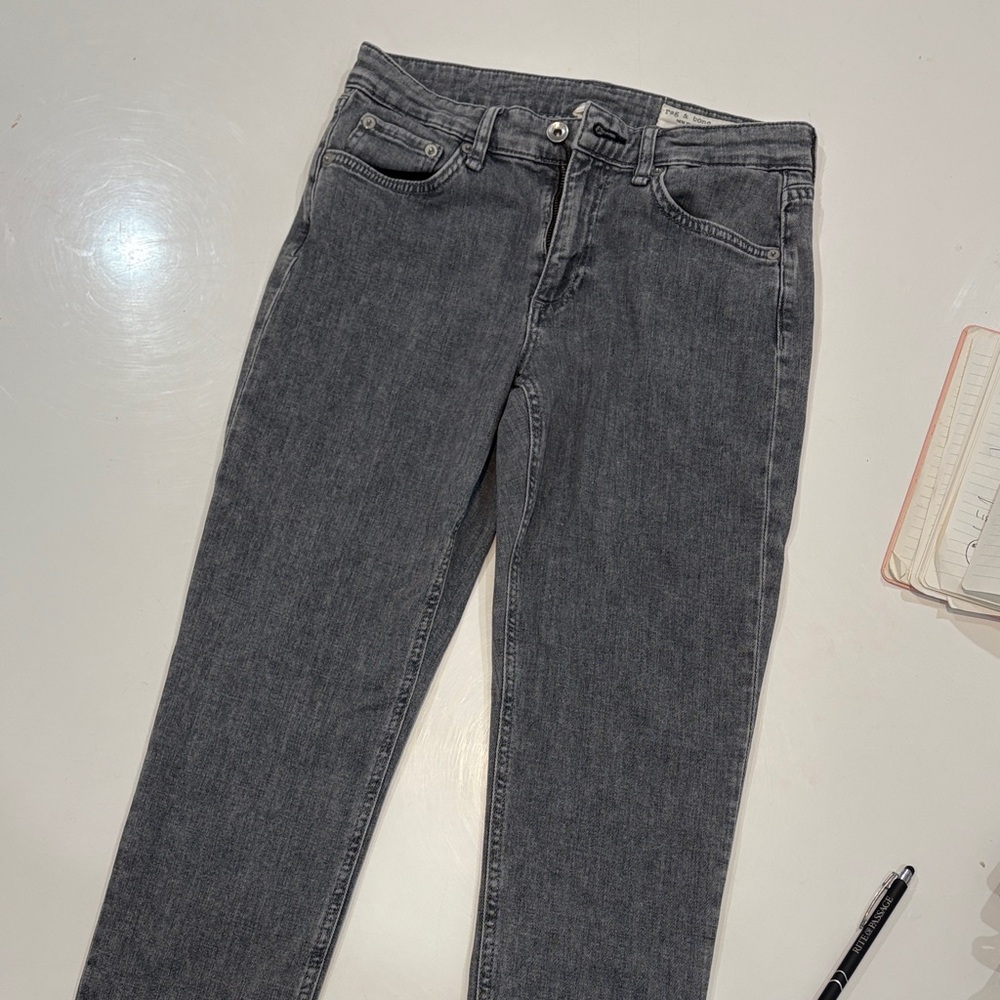 Rag and Bone Classic Gray Women's Jeans Mid Rise Ankle Skinny
